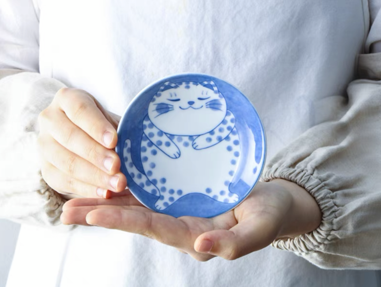 Neko-chan 4 Piece Nesting Cat Mamezara Plates