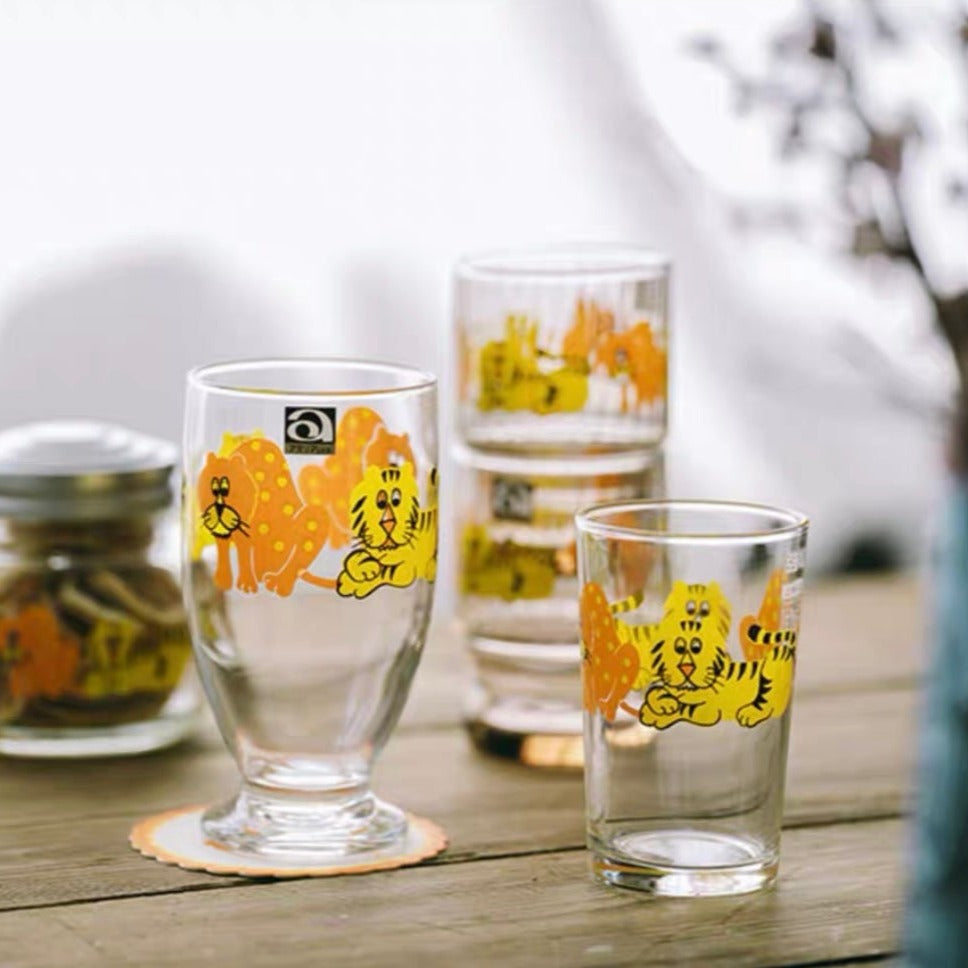 Ishizuka Glass Aderia Retro Zoo Mater Tiger & Leopard Glass