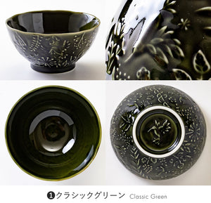 Terra Embroidery Style Hummingbird Donburi/ Ramen Bowl Trio