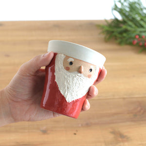 Set of 3 Shigaraki Ware Christmas Free Spirit Cups - Santa, Rudolph & Snowman