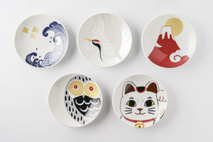 Minoyaki Iconic Japanese Motif Mamezara Bean Dish Set – Object of Minoyaki Iconic Japanese Motif Mamezara Bean Dish Set – Object of