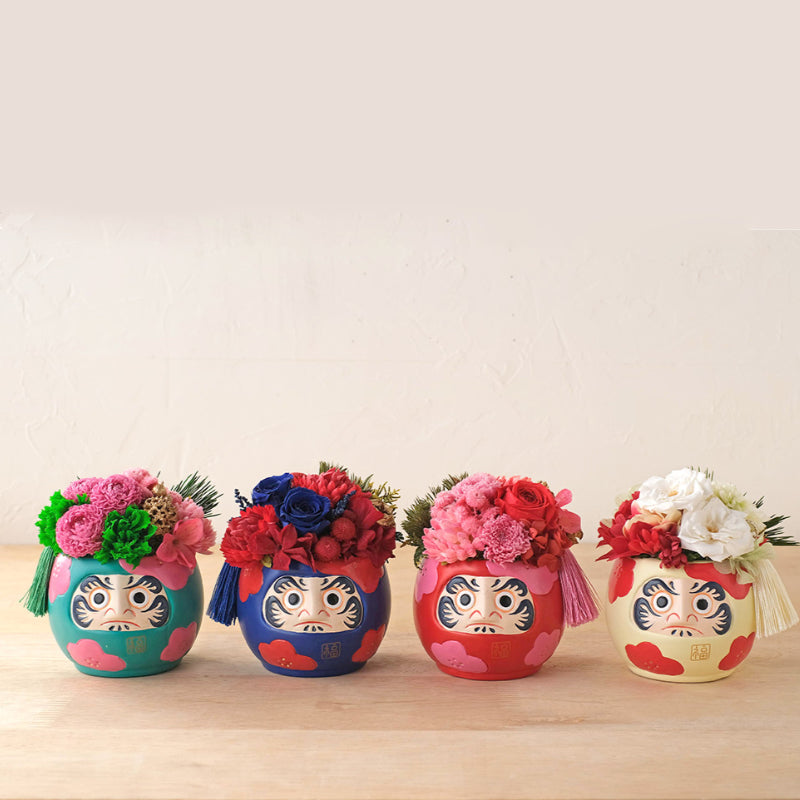 Lunar New Year Limited - Set of 4 Lucky Daruma Petite Flower/ Plant Pots