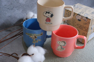 Vintage Peanuts Snoopy Flying Ace/ Surfer/ Joe Cool Mug Cups