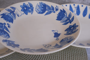 Moomin Indigo Forest Floral Arabesque Pasta Plate Set