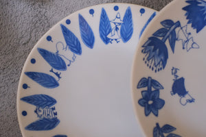 Moomin Indigo Forest Floral Arabesque Pasta Plate Set