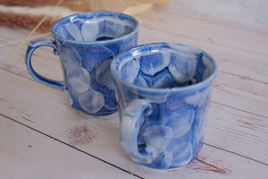 Blue Petal Brushstroke Aoshino Octagonal Mug