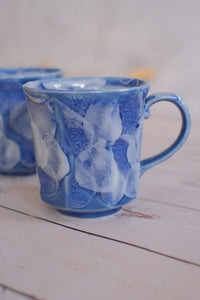 Blue Petal Brushstroke Aoshino Octagonal Mug