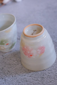 Powdered Blush Geometric Usagi Bunny Teacups