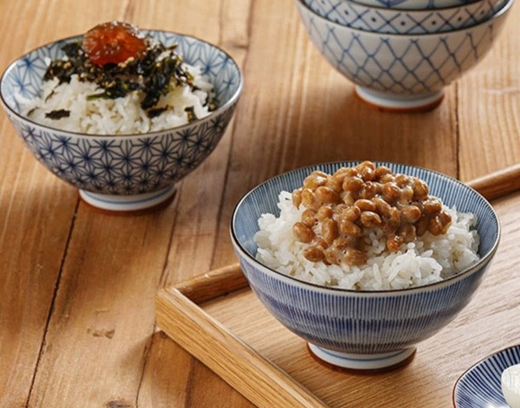 Geometric Rice Bowl Aritayaki 5 Piece Kiyohide Geometric Don Bowls – Object of Living