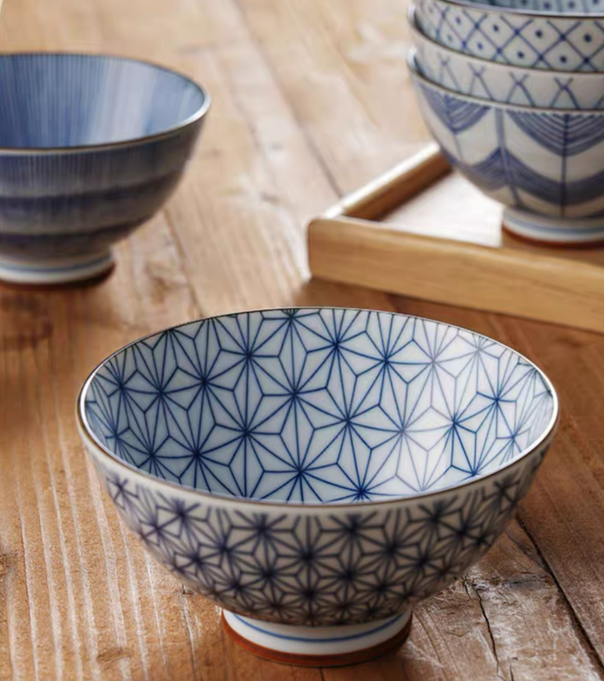 Geometric Rice Bowl Aritayaki 5 Piece Kiyohide Geometric Don Bowls – Object of Living
