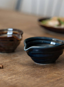 Sustainable Eco-ware Asumi Whirlpool Kataguchi Bowl with Sprout