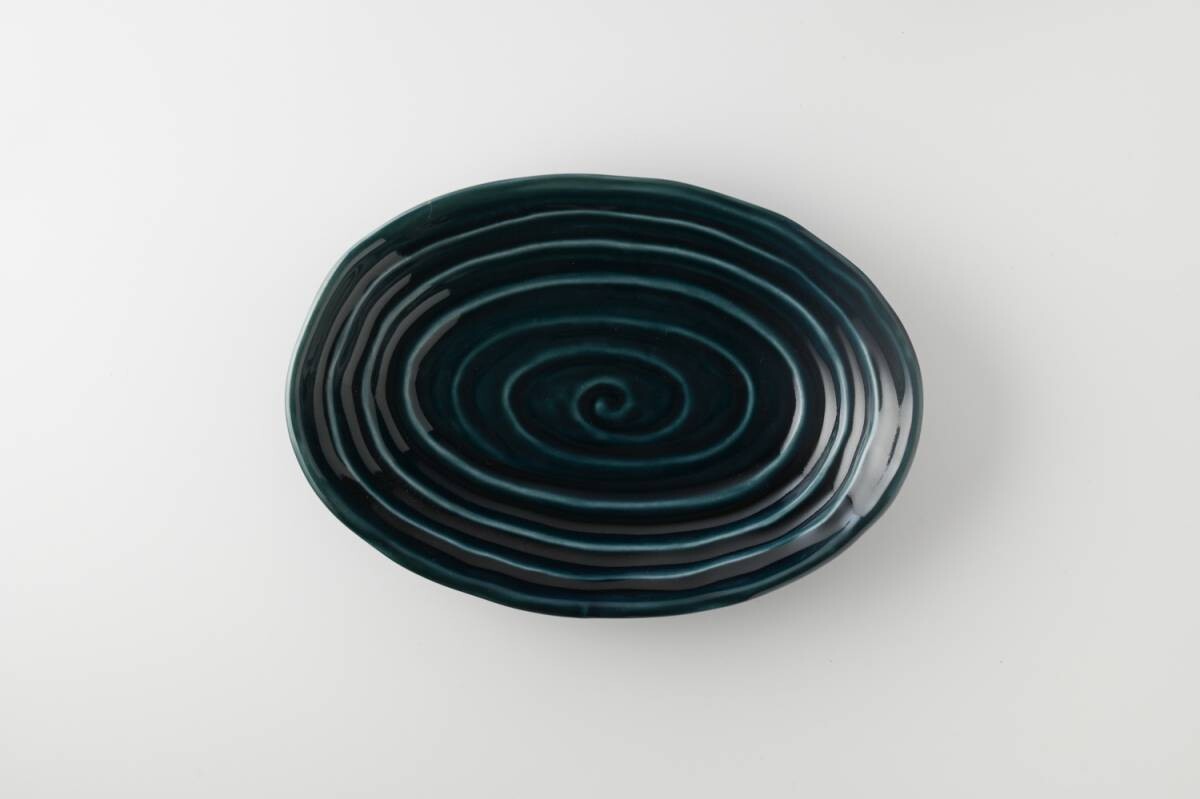 Sustainable Eco-ware Asumi Whirlpool Oval Plate