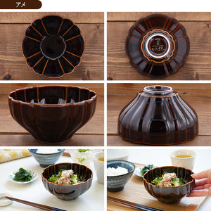 Tableware East - Candy Glaze 6 Piece Flower Rice Bowls