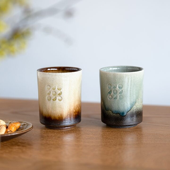 Shigaraki Ware Sun & Moon Ombre Tea Cup