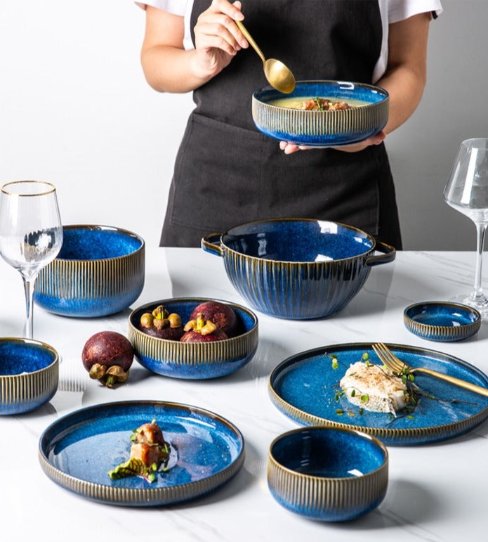 Deep Sea Blue Ceramic Tableware Series – Object of Living