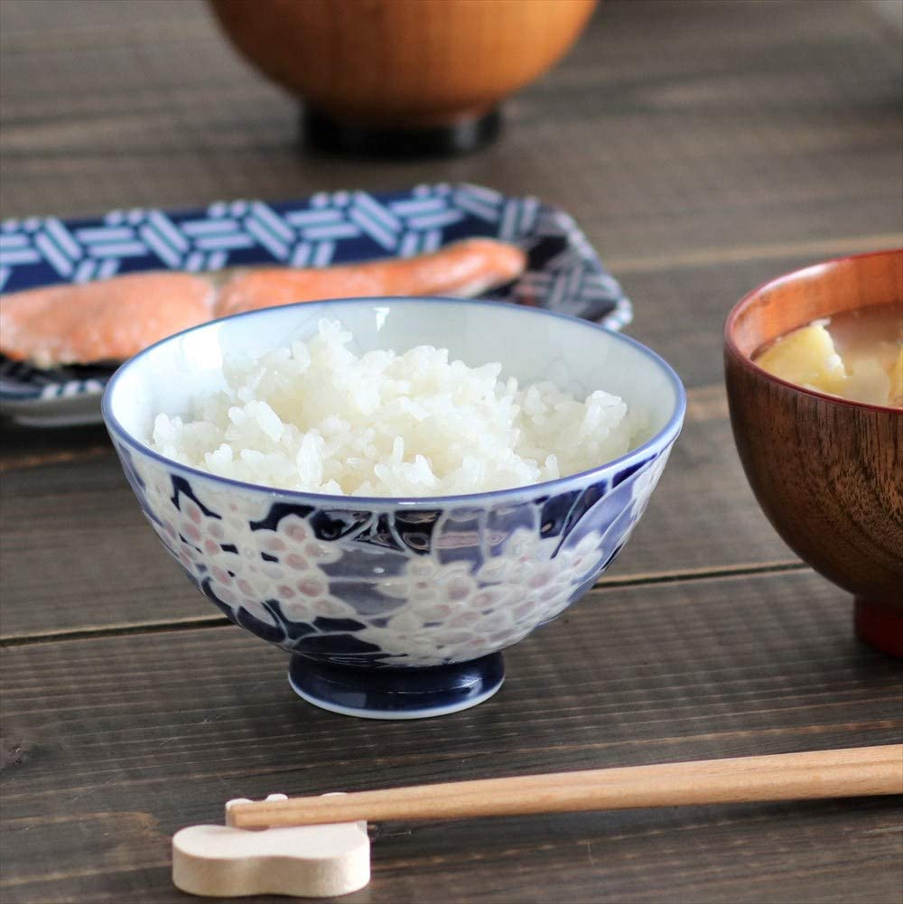 Sparkling Hydrangea Minoyaki Pair Rice Bowls