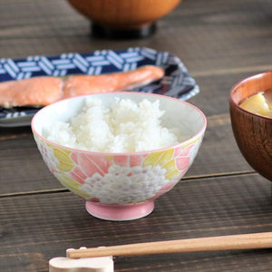 Sparkling Hydrangea Minoyaki Pair Rice Bowls