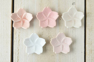 5 Piece Miyama Porcelain Sakura Chopstick Rest / Utensil Rest