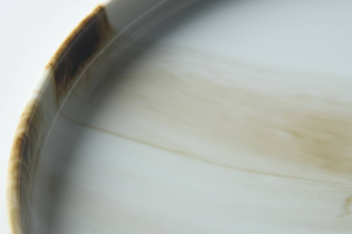 Toho Japan - Luca Minoyaki Porcelain Caramel Marble Plate