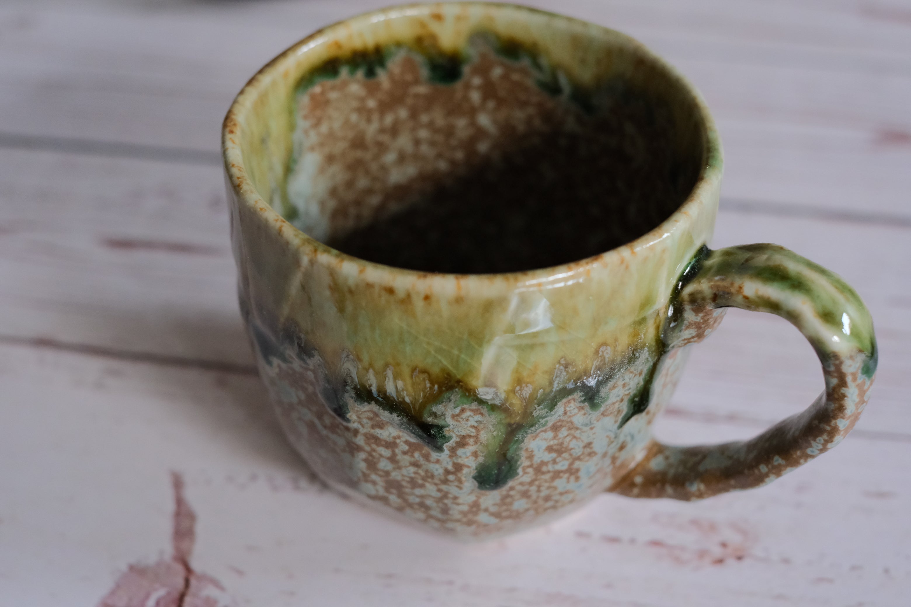 Wabi Sabi Oribe Contrast Texture Sunken Forest Mug