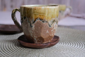 Wabi Sabi Oribe Contrast Texture Sunken Forest Mug