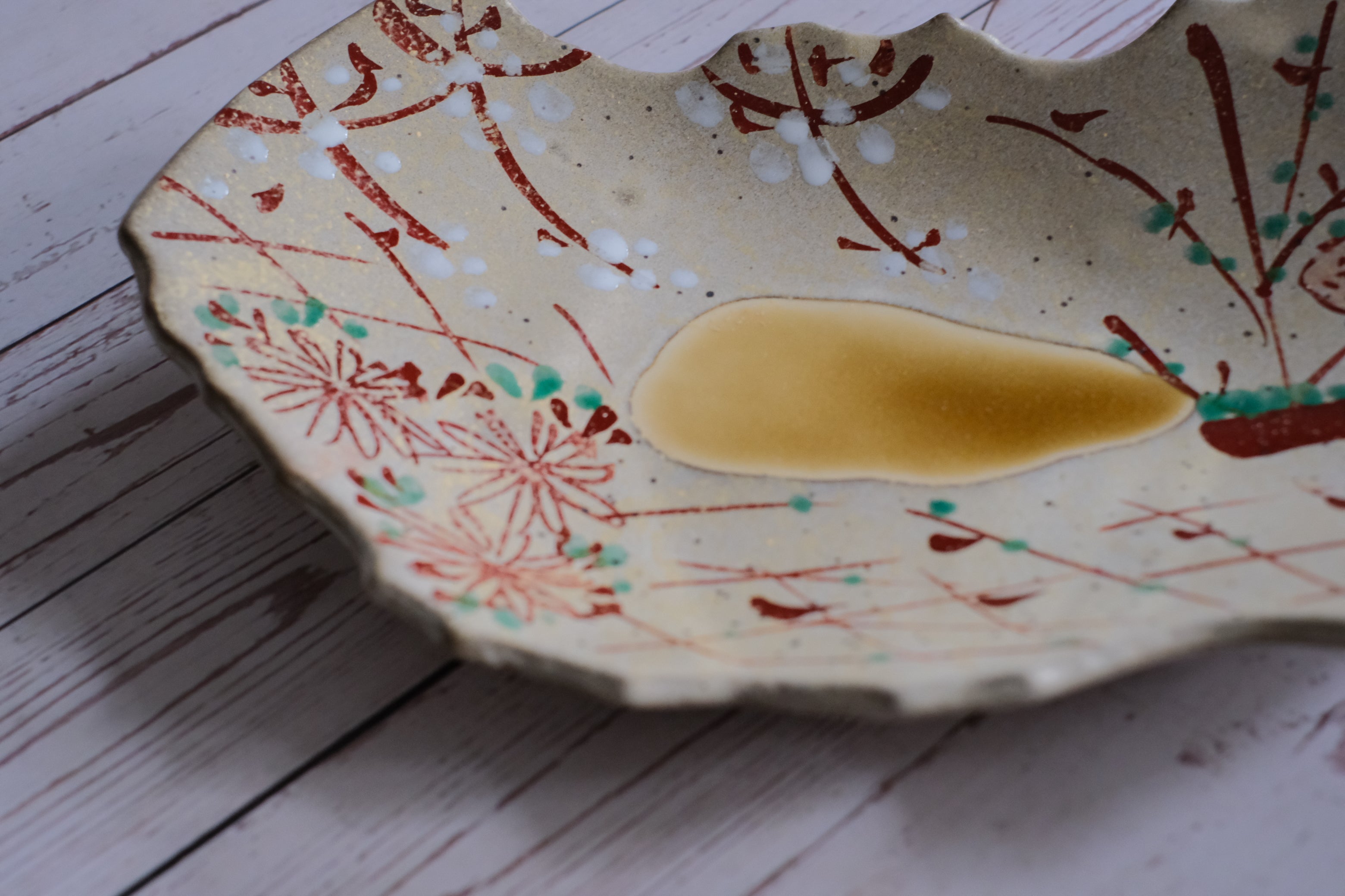 Wabi Sabi Artisan Autumnscape Chigiri Serving Platter