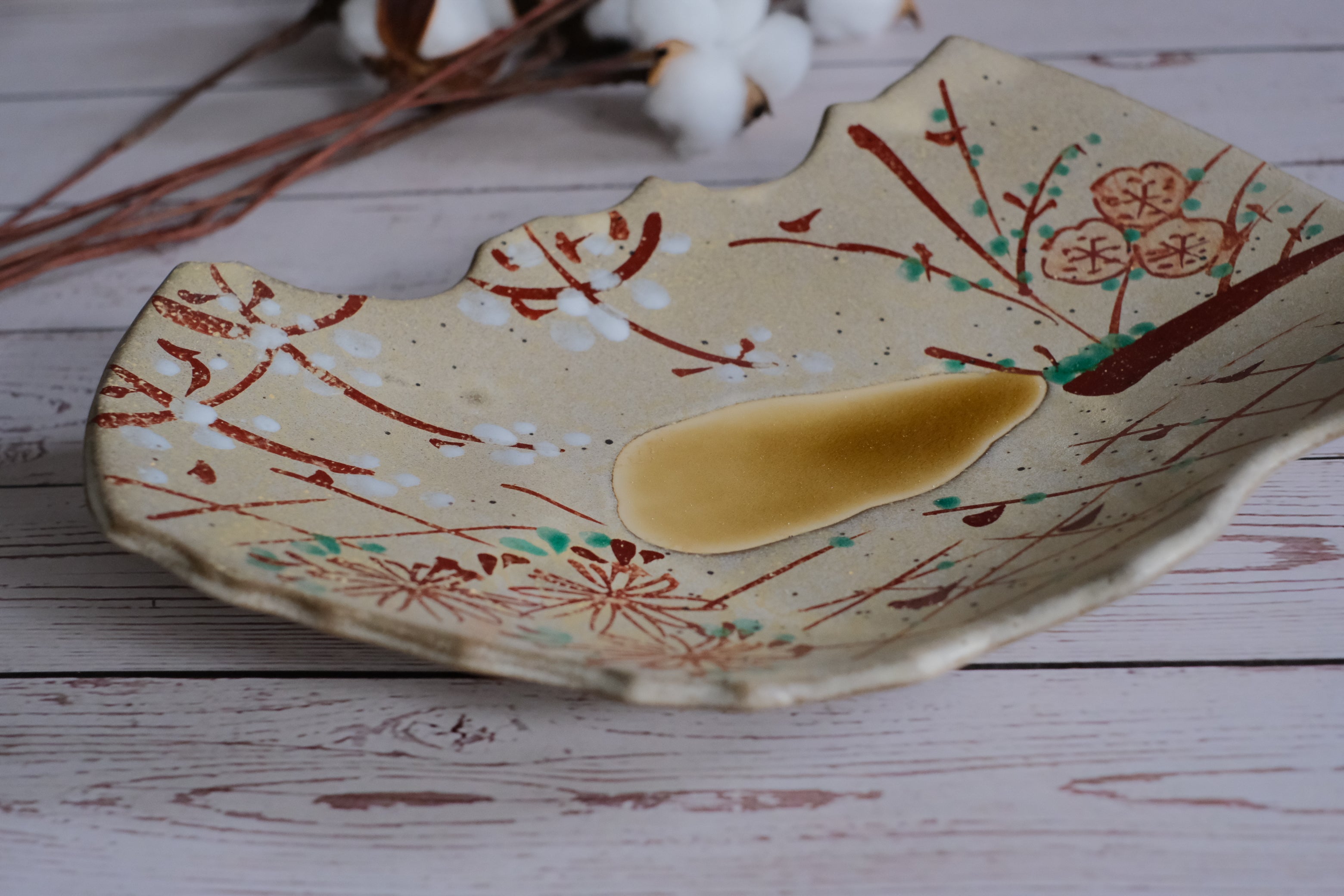 Wabi Sabi Artisan Autumnscape Chigiri Serving Platter