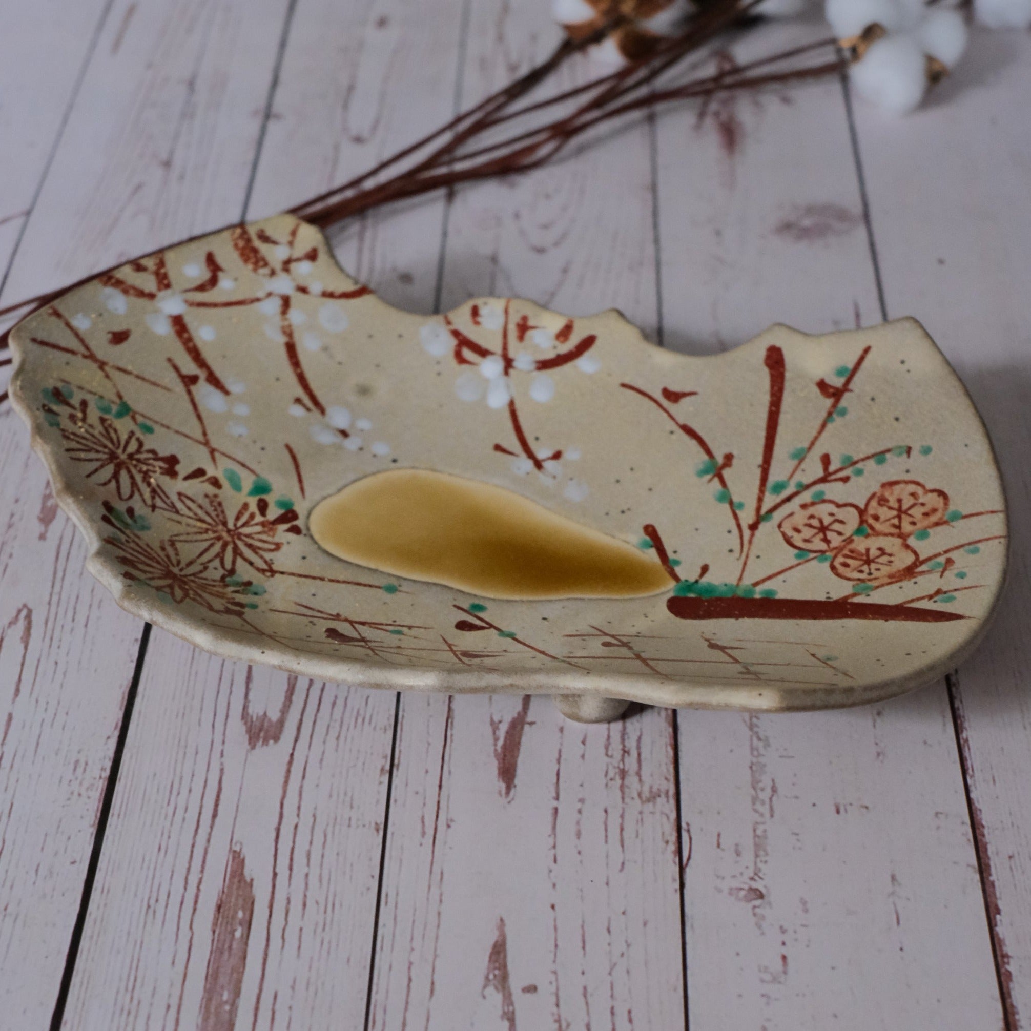 Wabi Sabi Artisan Autumnscape Chigiri Serving Platter