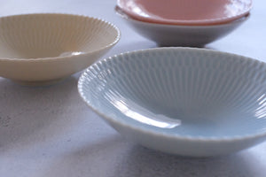 Tableware East - Sazanami Ripple Pastel Shinogi 5 Piece Appetizer Plates