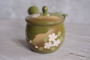 Tokoname Works Extra Large Olive Green Sakura Clay Teapot