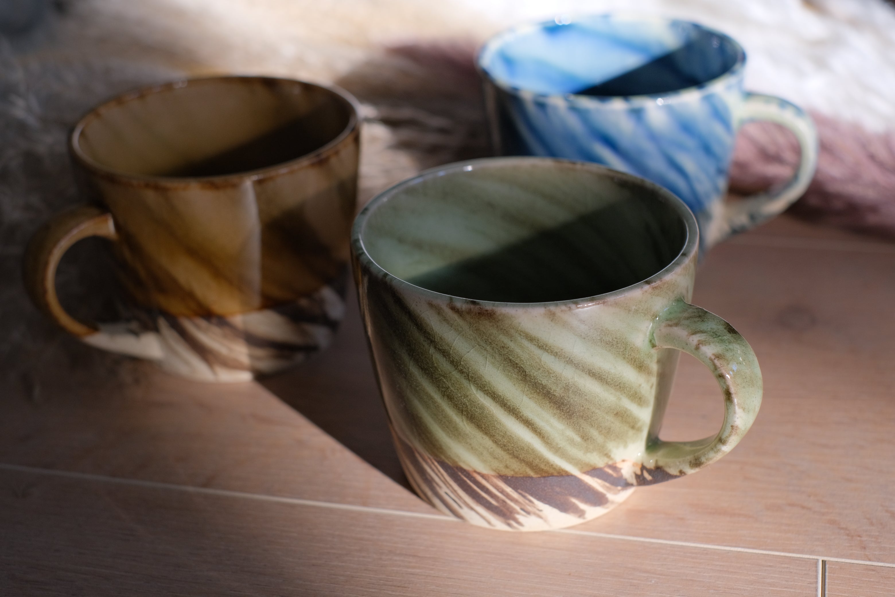 Minoyaki Windsweep Marble Mug Cup