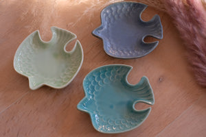 Ocean Shades - Dinky Scandinavian Japanese Swallows Petite Mamezara Plate Set