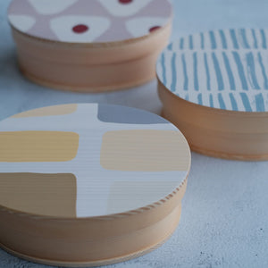 Nordic Print Natural Wood Japanese Bento Box