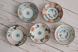 Small Somenishiki Koimari Mino Ware Bowls Set