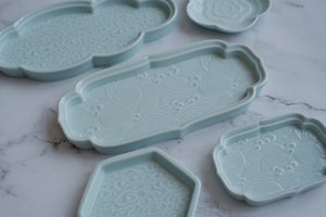 Artistry Applique Porcelain Serveware Tray/ Plate