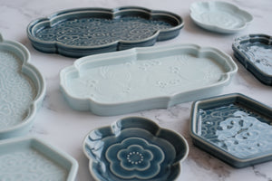 Artistry Applique Porcelain Serveware Tray/ Plate