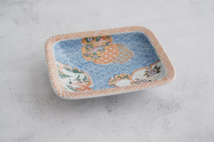 Rinkurou Kiln Hasami Porcelain Aomi Rectangular Plate