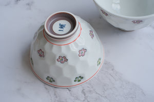 Aritayaki Tortoise Shell Ume Porcelain Rice Bowl