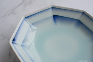 Lake Blue Ombre Octagon Serving Plate