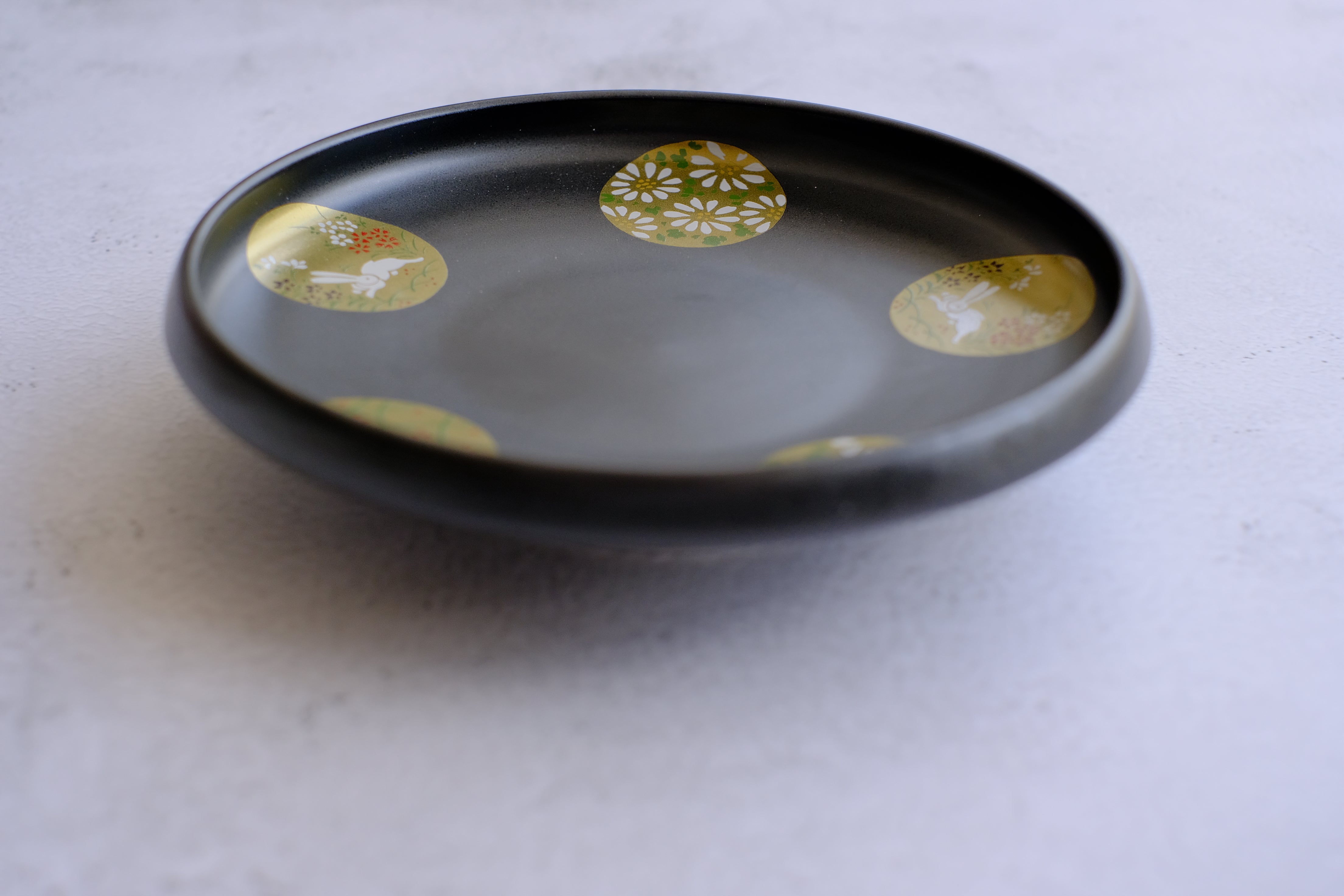 Charcoal Marumon Mukouzuke Serving Plate