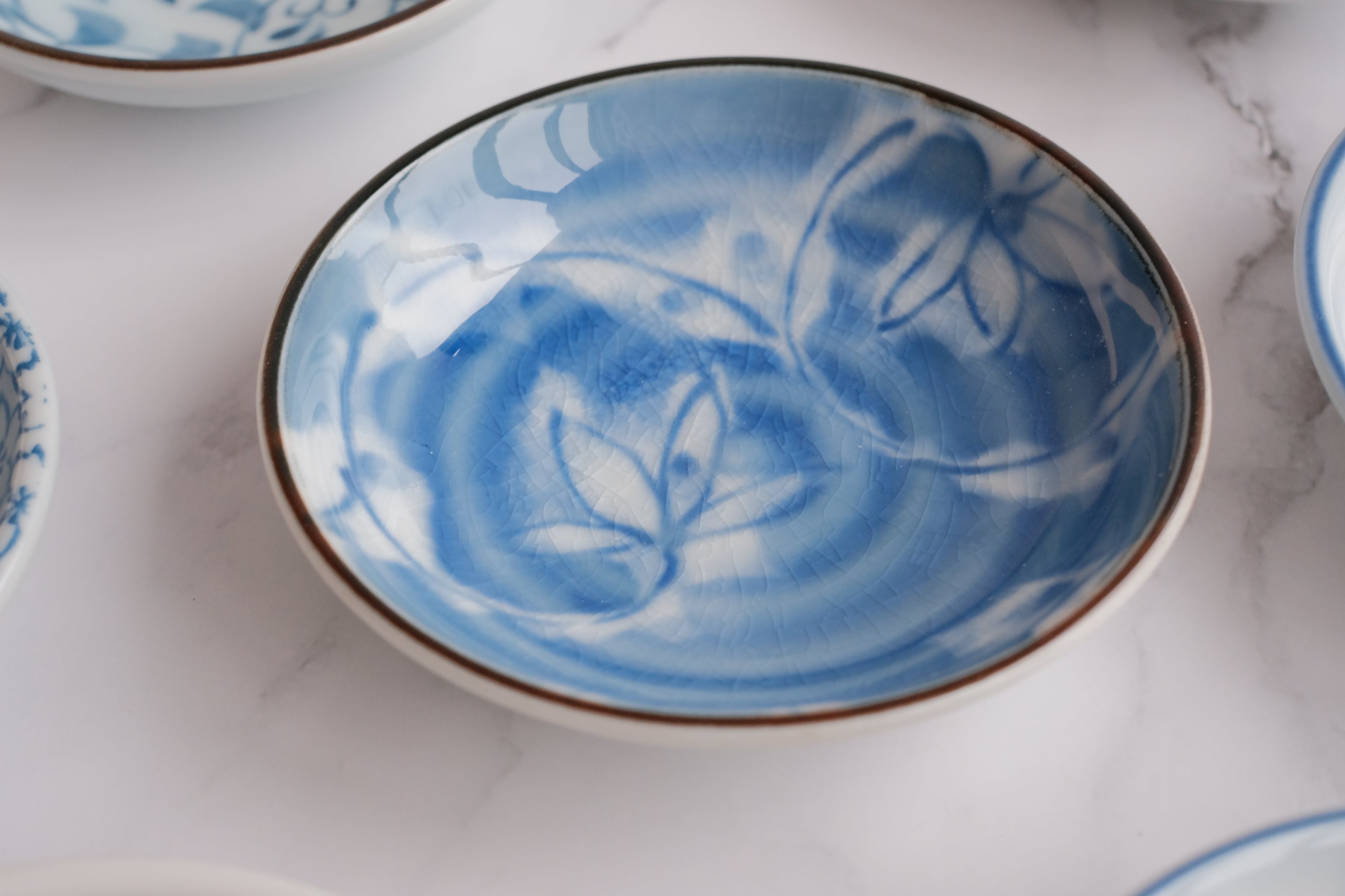 Sometsuke Blue White 8 Piece Petite Plates Boxed Set