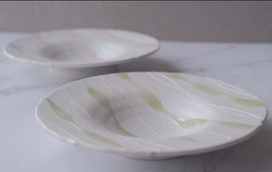 Imariyaki Pastel Raster Pearl Serving Plate