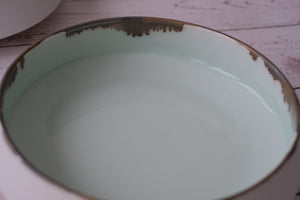 Platinum Mint White Kittate Serving Bowl