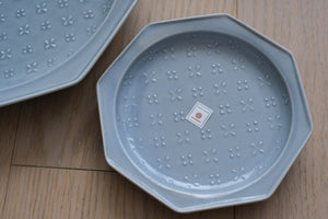 Tojiki Tonya Minoyaki Vintage Anice Octagon Earthenware Serving Plates