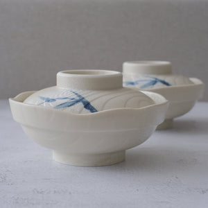 Snowbird Stoneware 2-Way Serving Bowl with Lid