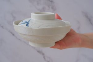 Snowbird Stoneware 2-Way Serving Bowl with Lid
