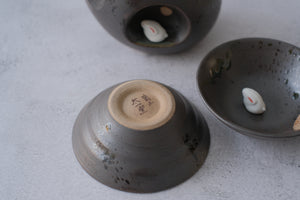 Hasami Porcelain Iron Glaze Usagi Moonwatch Sake Set