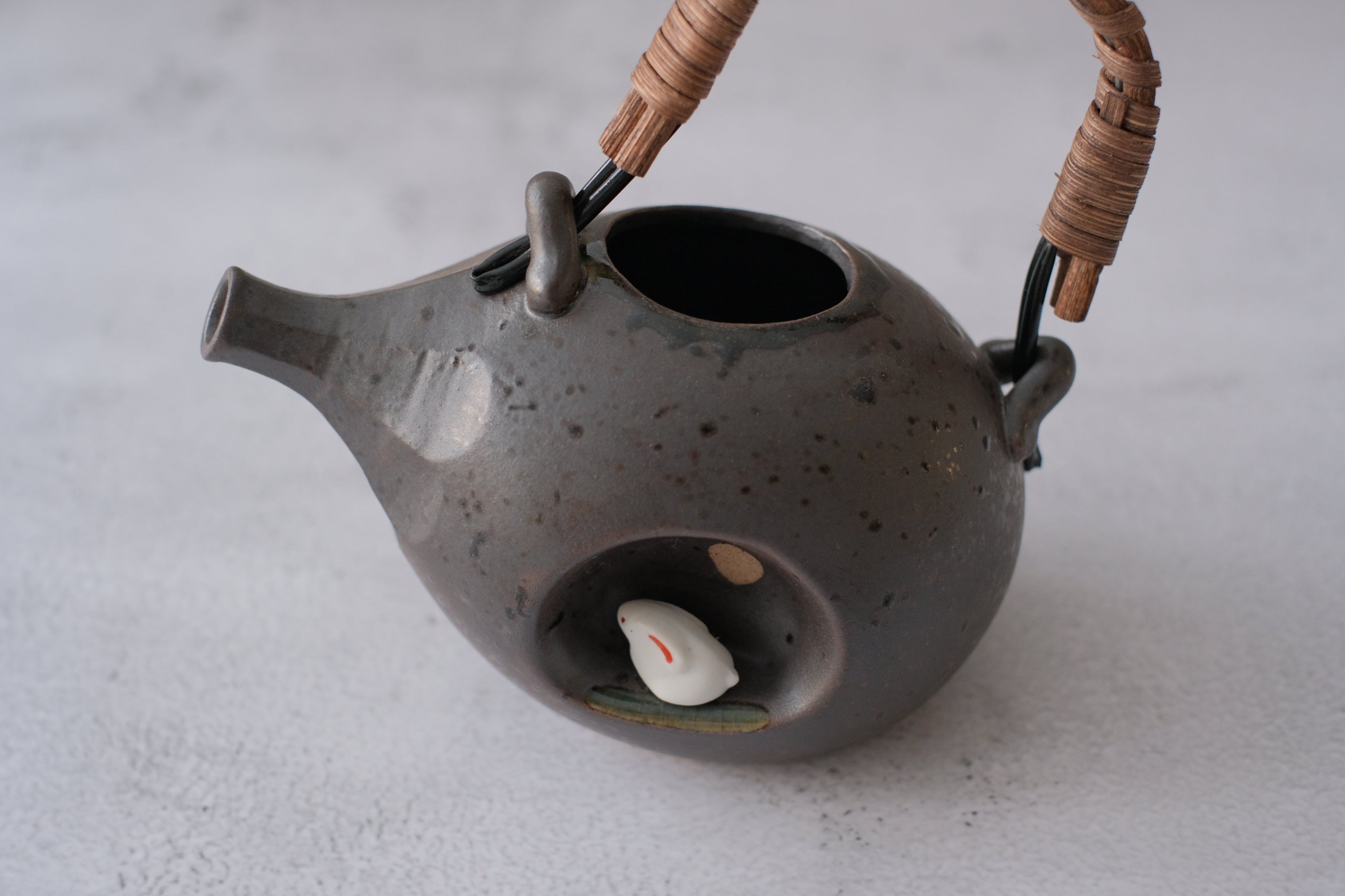 Hasami Porcelain Iron Glaze Usagi Moonwatch Sake Set