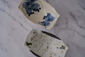 Shinoyaki Free Edge Boat Shaped Mukouzuke Serving Bowl