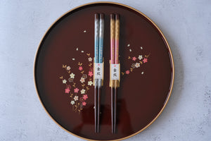 Premium Natural Wood Silverado Sakura His & Hers Chopsticks Set